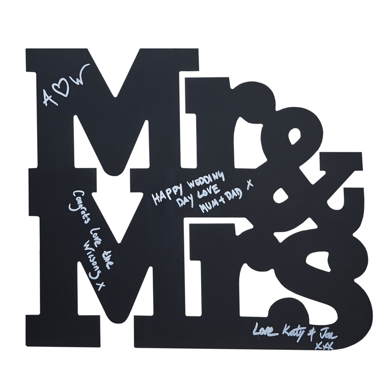 Písmena Mr & Mrs - Alternatívna Kniha Hostí